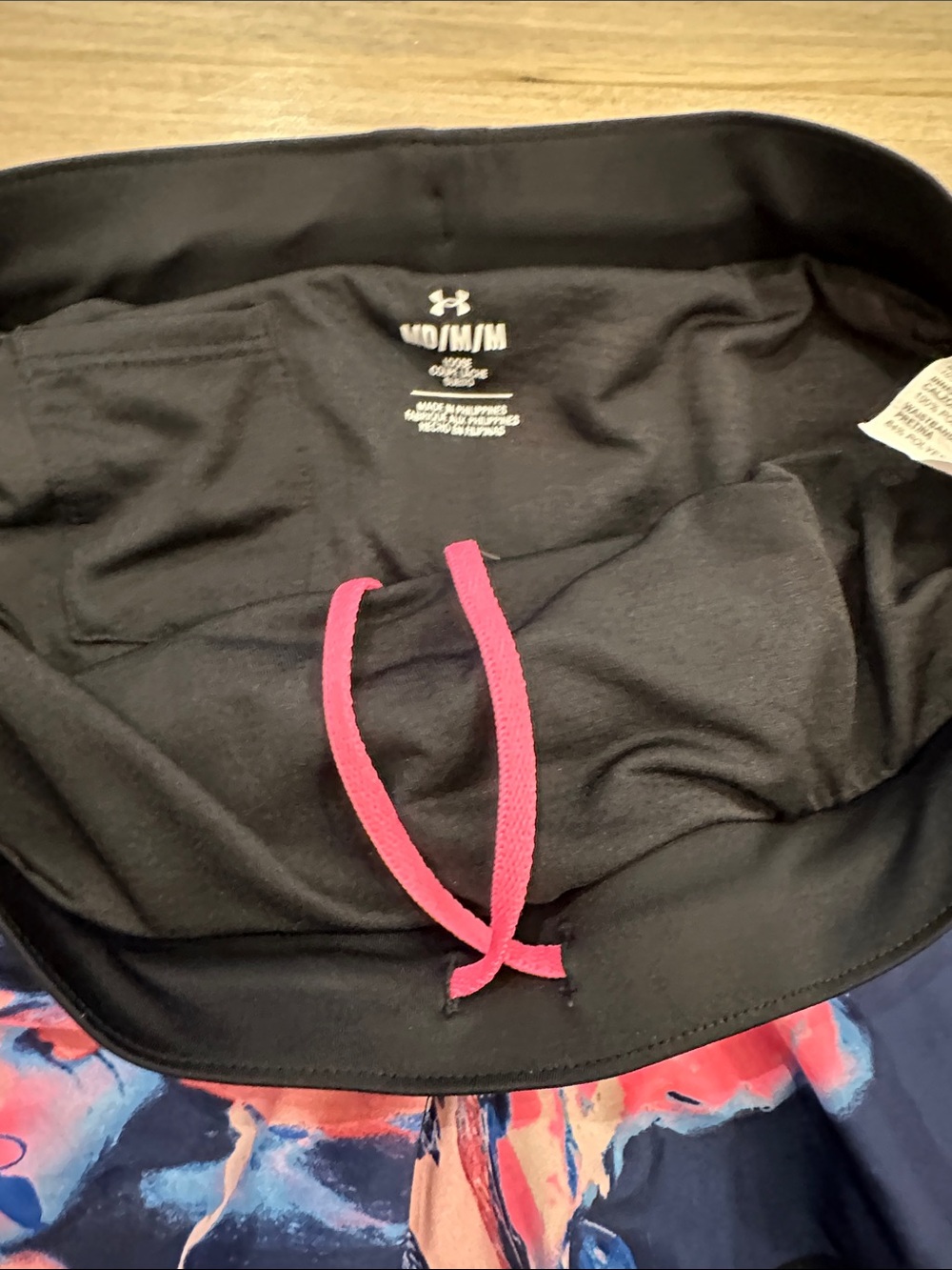Under Armour Women's Pink & Navy Marble Athletic Shorts - Picture 5 of 8